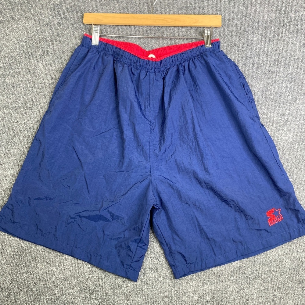 Vintage Starter Atlanta 1996 Olympic Games Nylon Shorts Mens Large Navy Blue S96
